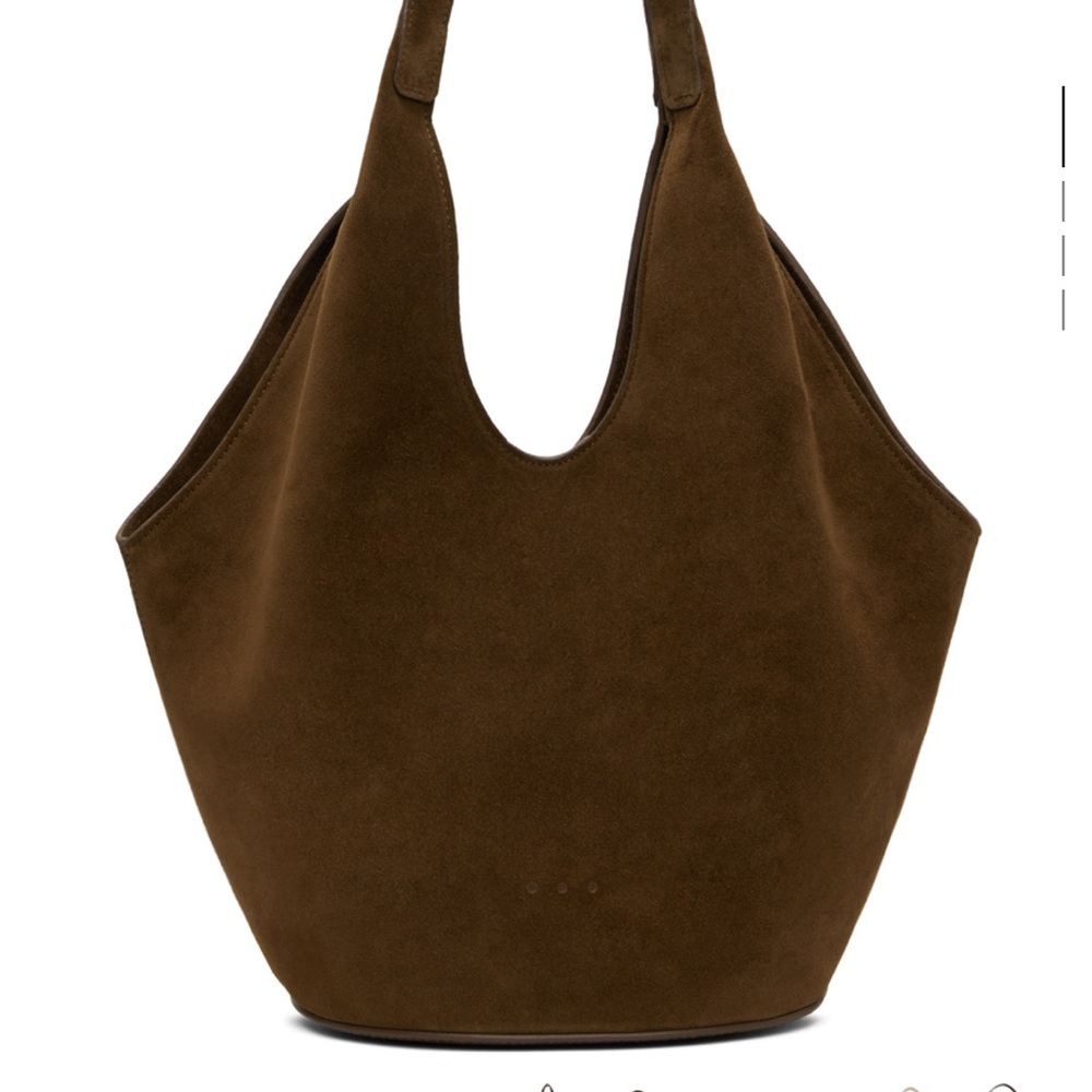 Elegant Brown Suede Tote Bag